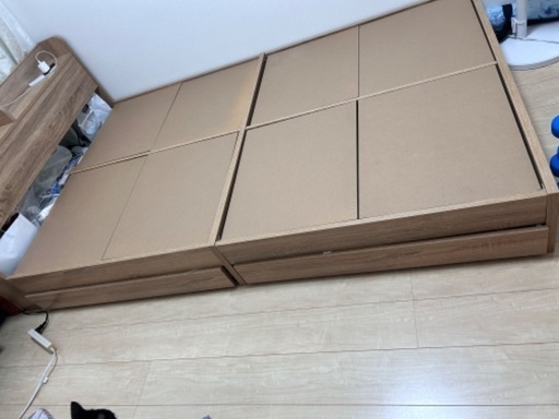 (中断)【美品】収納付きセミダブルベッドフレーム