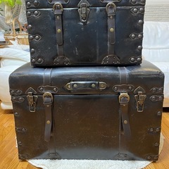 アンティーク調 宝箱 スツール 収納 トランクBOX