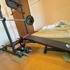 ベンチプレスとバーベルセット