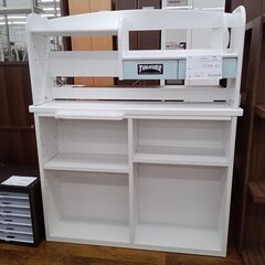 ★ジモティ割あり★  本棚 ホワイト H120×D23×W100...