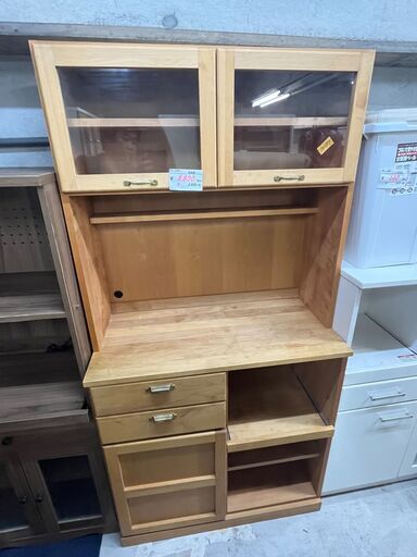 リサイクルショップどりーむ天保山店　No14197　食器棚　オシャレデザイン　大容量　配達設置可能