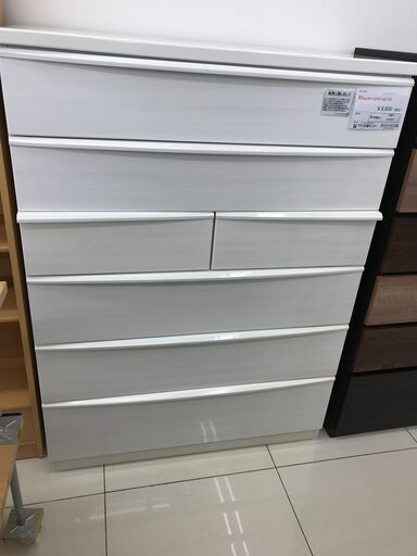 ★ジモティ割あり★ NITORI チェスト ホワイト H135×D45×W100 クリーニング済み HJ4297