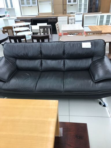 ★ジモティ割あり★  3人掛けソファ ダークブラウン H85×D100×W106 クリーニング済み HJ4300