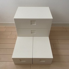 IKEA BYGGLEK レゴ(R)ボックス ふた付き 5点セッ...