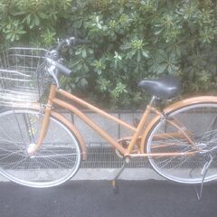 整備済み中古自転車　27インチ　税別￥14.800-　LEDオートライト　外装６段　モカブラウン904