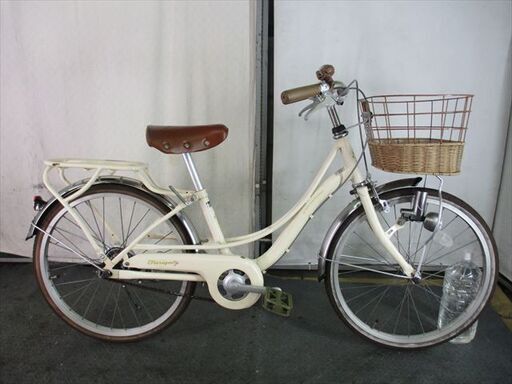 Ｄ739　★11000円★整備済み 中古子供自転車 【20インチ 　アイボリー】