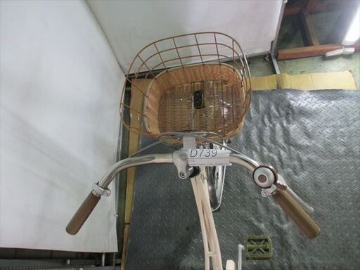 D739 ☆11000円☆整備済み 中古子供自転車 【20インチ アイボリー