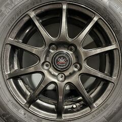 【GOODYEAR ICENAVI7 205/65R15】スタッドレス【LoxanySport 15インチ 6J5HPCD114.3+53】21年製 バリ溝 ブラック ストリーム等　(MTH594)クレジットカード QRコード決済可能