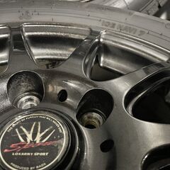 【GOODYEAR ICENAVI7 205/65R15】スタッドレス【LoxanySport 15インチ 6J5HPCD114.3+53】21年製 バリ溝 ブラック ストリーム等　(MTH594)クレジットカード QRコード決済可能