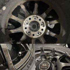 【GOODYEAR ICENAVI7 205/65R15】スタッドレス【LoxanySport 15インチ 6J5HPCD114.3+53】21年製 バリ溝 ブラック ストリーム等　(MTH594)クレジットカード QRコード決済可能