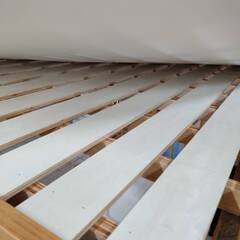 【愛品倶楽部柏店】セミダブルベッド 「F:無印良品 すのこ」「M:無印良品 洗えるカバーセミダブル」 パイン材突板 ポケットコイル