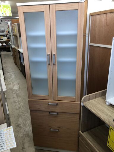 共和産業 食器棚　ハニー60　レンジ台 キッチボード 新生活 一人暮らし おしゃれ ブラウン クリーニング済 堺市 石津【ジャングルジャングルサカイ石津店】