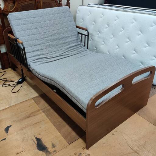 【愛品倶楽部柏店】電動シングルベッド 「F:ニトリ ライズ22M-F/MBR 2モーター」「M:ニトリ ロリー 電動ベッド用ポケットコイル」