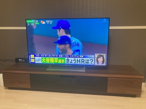 美品　ソニー　SONY　テレビ　KJ-49X9000E　BRAVIA　2017年製　49V型　地上・BS・110度CSデジタルハイビジョン液晶テレビ　4K対応　　　　　（テレビ台付き）