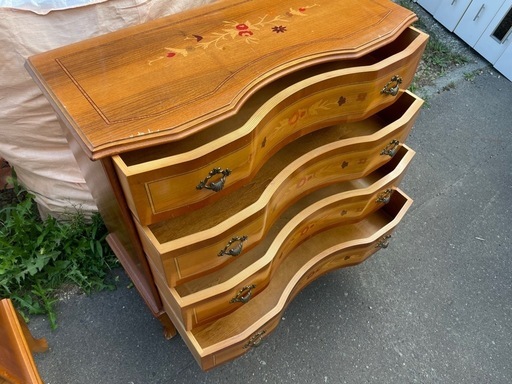 イタリア製 ✨象嵌細工 チェスト 送料込】アンティーク 象嵌細工 3段