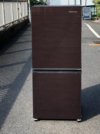 (ジM-102)SALE‼️¥14,300(税込) Hisense ノンフロン冷凍冷蔵庫 HR-G13C-BR S2022年製