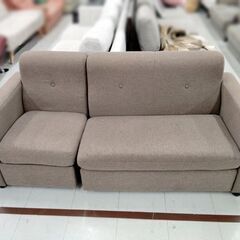 3人掛け ソファ L字 ブラウン系 幅170cm 布張り 家具 オットマン付き 分割