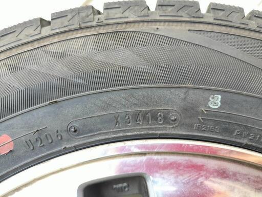 9月16日迄スタッドレスホイールセット4本 14インチ バリ山 モビリオ