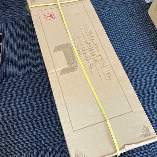 シンプル スリムデスク ガラス付き SD1270G-BR スリムデスク デスク パソコンデスク ブラウン 株式会社ドウシシャ