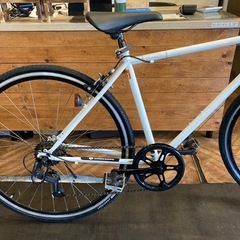 【前後タイヤ・チューブ新品！】7段変速　700×28cロードバイク　ホワイト