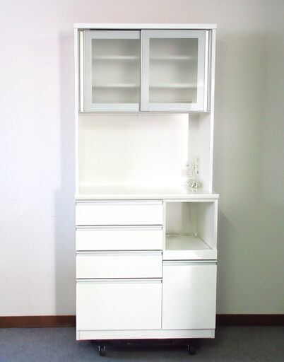 楽天市場】[幅90cm] キッチンボード (レジューム 90AG-S WH/90QL-R WH