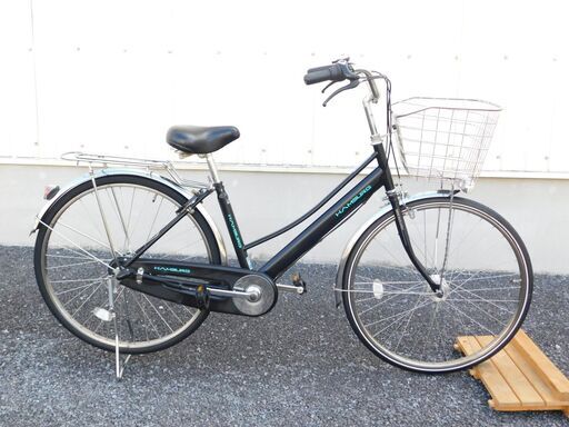 中古自転車多数販売中!　安い自転車は大丈夫？という方　是非ご来店ください!　HAMBURG　シティサイクル　26インチ　ブラック　内装3段　オートライト　点灯リヤリフレクター装備　お買い物に便利!!　売れてます!　早い者勝ち!　外観状態は全体的に極めて良好と思います!　m45