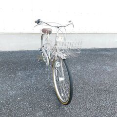 中古自転車多数販売中!　安い自転車は大丈夫？という方　是非ご来店ください!　アサヒサイクル ベレッグ　シティサイクル　26インチ　グレージュ　外装7段　Panasonicオートライト　お買い物に便利!!　売れてます!　早い者勝ち!　外観状態は全体的に極めて良好と思います!　m46