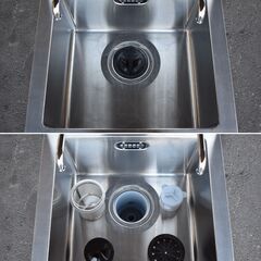 【ヤ取終了11/6】≪zyt1603ジ≫ fujimak/フジマック ステンレス製 1槽シンク 幅60cm 奥行60cm SANEI単水栓2口付属 現状品 業務用/設備/ガレージ/DIY/ガーデニング/小型シンク/FS0660?/中古厨房機器/宮城県仙台市  60720-13