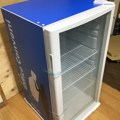 新品未使用品：小型 冷蔵庫 オフィス コンビニ 冷蔵ショーケース：XW-105 中が見える