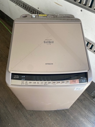 NO 441  福岡市内配送設置無料✨　日立 HITACHI ビートウォッシュ 洗濯乾燥機 （10kg） シャンパン BW-DV100A N