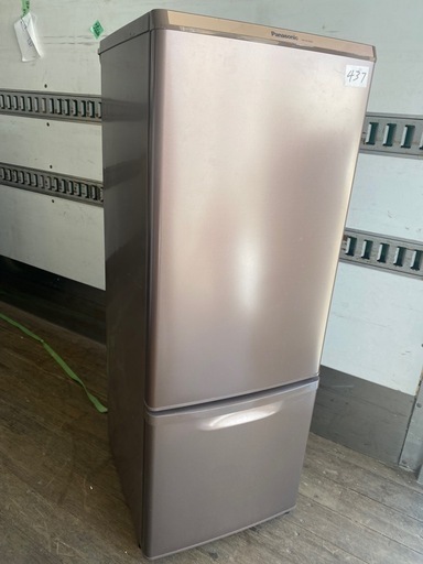 NO 437 福岡市内配送設置無料✨　パナソニック Panasonic 冷蔵庫(168L 右開き) 2ドア マホガニーブラウン NR-B178W-T