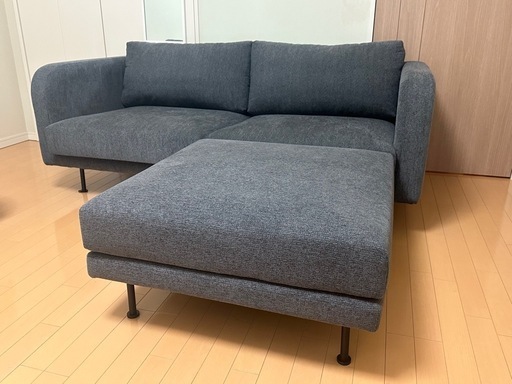 【新品未使用】2人掛けソファー\u0026オットマン