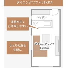 カフェ風コーナーソファー【Lekka】2個セット