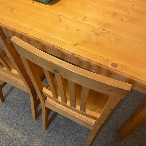 ニトリ ダイニングテーブル・チェア4脚セット ニトリ】ブラウン木製