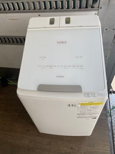 NO 442 福岡市内配送設置無料✨　2021年式 縦型洗濯乾燥機 ビートウォッシュ BW-DX100G-W [洗濯10.0kg /乾燥5.5kg /ヒーター乾燥(水冷・除湿タイプ) /上開き]