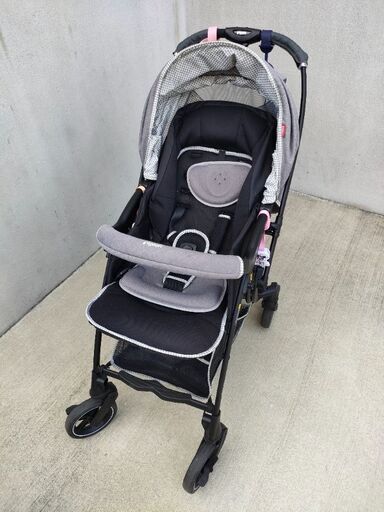 車体美品　Pigeon　ランフィ　ピジョン　A型ベビーカー　グレー