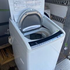 NO 433 🌈福岡市内配送設置無料✨🌈 BW-DV80B-W 縦型洗濯乾燥機 ビートウォッシュ ホワイト [洗濯8.0kg /乾燥4.5kg /ヒーター乾燥(水冷・除湿タイプ) /上開き]