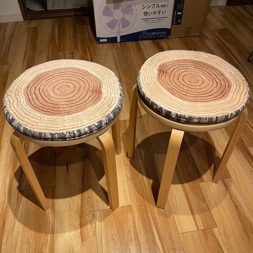 廃盤品】IKEA(イケア) FROSTA チェア クッション 付き 2脚