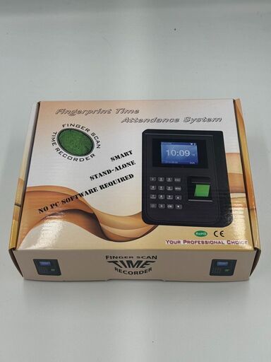 【2台保有】★新品未使用★　MRG 指紋認証 タイムレコーダー 自動集計 ICカード 勤怠管理 休憩 不正打刻防止 軽量 日本語説明書(CD)付