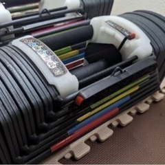 可変式ダンベル　とホームジムセット(ベンチと黒マットも)