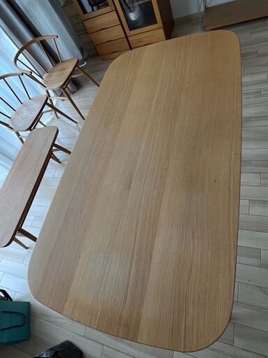 無印良品 MUJI オーク材テーブル 丸脚 無印良品(MUJI)で人気のオーク