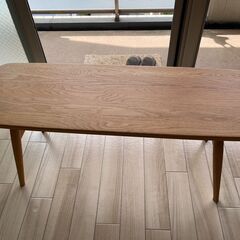 無印良品 MUJI オーク材ベンチ 丸脚