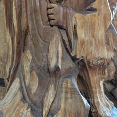 【逸品】七福神 福禄寿様　古材　木彫り置物