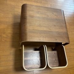 決定済　10/23までに受け取り　値段相談⭕️コロコロチェア&デスク3点セット　ブラックウォールナット