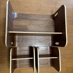 決定済　10/23までに受け取り　値段相談⭕️コロコロチェア&デスク3点セット　ブラックウォールナット