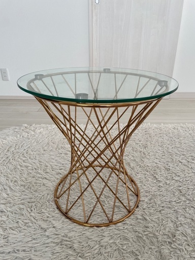 籐の丸テーブル 籐・ラタンの丸テーブル/ウィッカー編み/丸籐/W60×D60