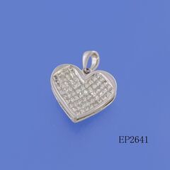 超綺麗な[プリンセスカット]ダイヤモンド 1.00cts K18WG製 ペンダント 