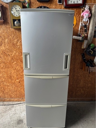 I0512 シャープ 冷蔵庫 3ドア 両開き 2009年 345L