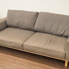 布製ソファ3人がけブラウン