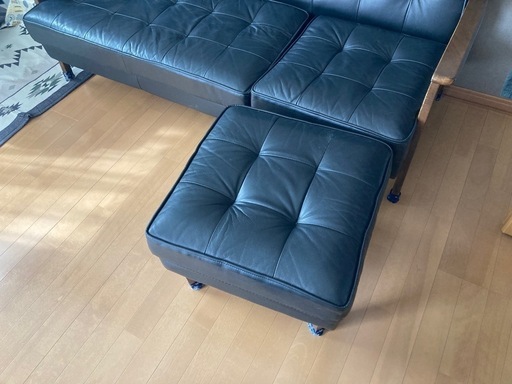 3人掛けソファ + スツール + ヘッドレスト1個セット 布張りタイプ (CS03 両